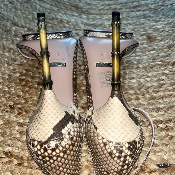 Gucci Bamboo Nude Python Stiletto size 8 - Picture 4 of 7